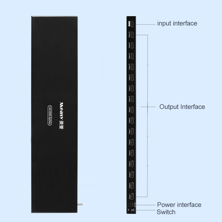 Measy SPH116 Splitter display simultaneo con switch 4K HDMI 1080P da 1 a 16, 1 to 16, AU Plug, 1 to 16, EU Plug, 1 to 16, UK Plug, 1 to 16, US Plug
