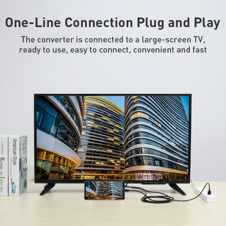 Alimentatore USB 9572A Cavo in lega di alluminio da USB-C/Tipo-C a HDMI 4K, lunghezza: 1,8 m, 9572A
