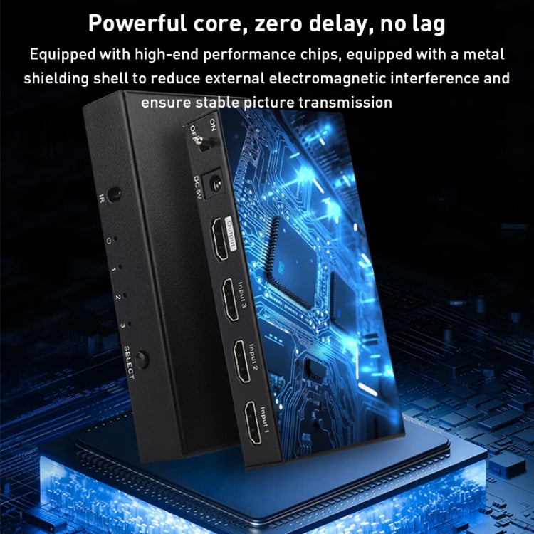 Measy SWH4631 4K 60Hz 3 ingressi 1 uscita commutatore convertitore HDMI, tipo di spina: spina americana, US Plug