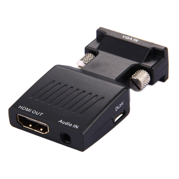 Adattatore convertitore da VGA a HDMI + uscita audio video HD 1080P per proiettore monitor HDTV, VGA to HDMI+Audio