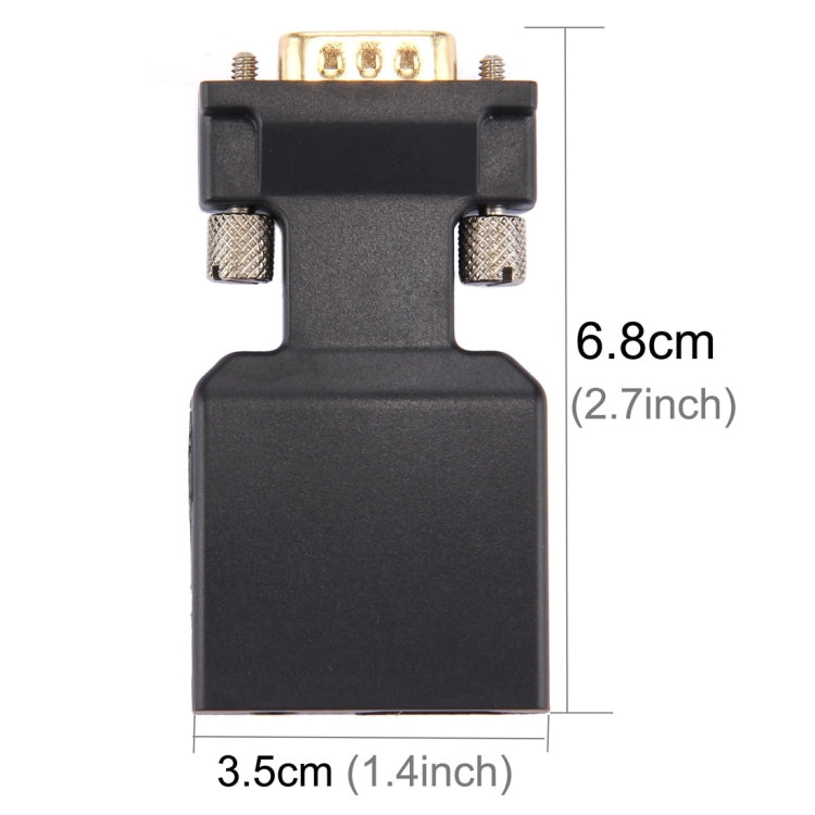 Adattatore convertitore da VGA a HDMI + uscita audio video HD 1080P per proiettore monitor HDTV, VGA to HDMI+Audio
