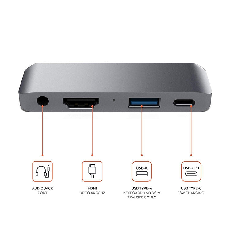 HW-TC29 Adattatore HUB di estensione multifunzionale 4 in 1 Type-C / USB-C per iPad Pro Hub