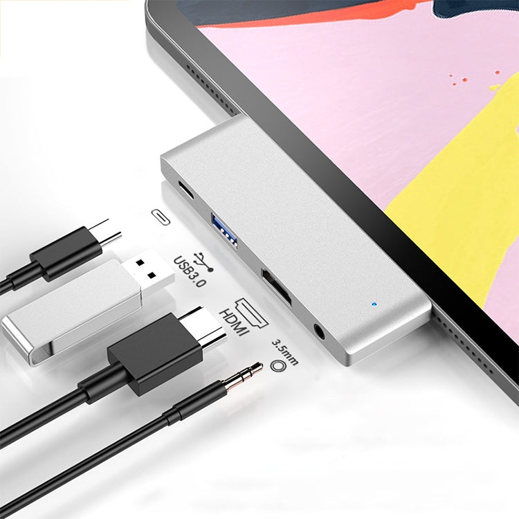 HW-TC29 Adattatore HUB di estensione multifunzionale 4 in 1 Type-C / USB-C per iPad Pro Hub