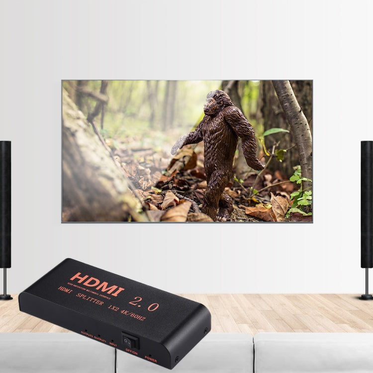 CY-041 Sdoppiatore 1X2 HDMI 2.0 4K/60Hz, spina europea, 1X2