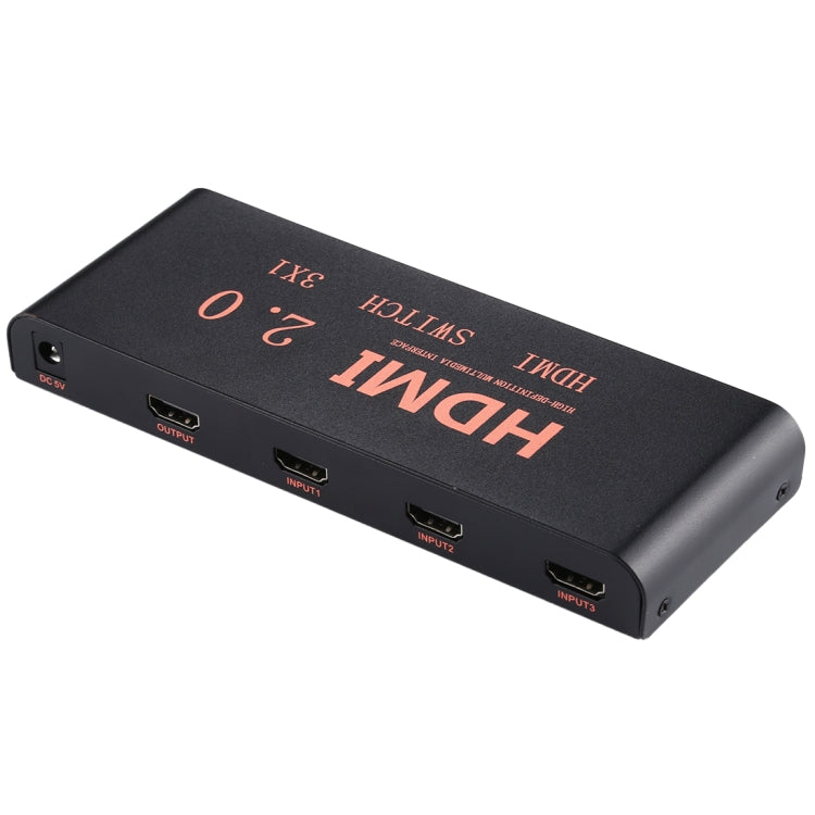 Switch HDMI 2.0 3X1 4K/60Hz con telecomando, spina europea, 3X1