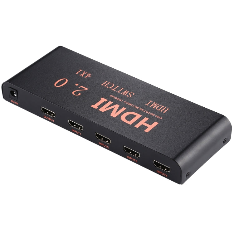 Switch HDMI 2.0 4X1 4K/60Hz con telecomando, spina europea, 4X1