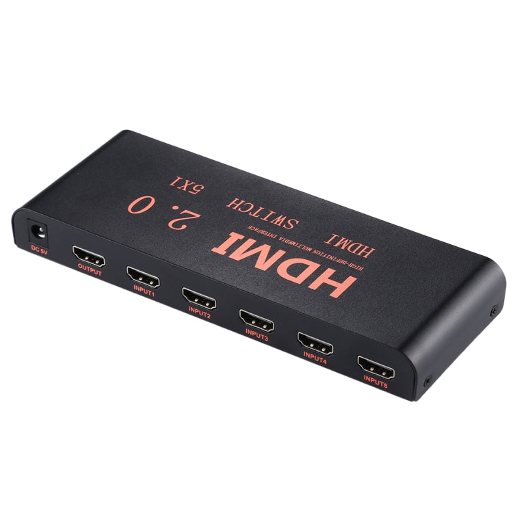 Switch HDMI 2.0 5X1 4K/60Hz con telecomando, spina europea, 5X1