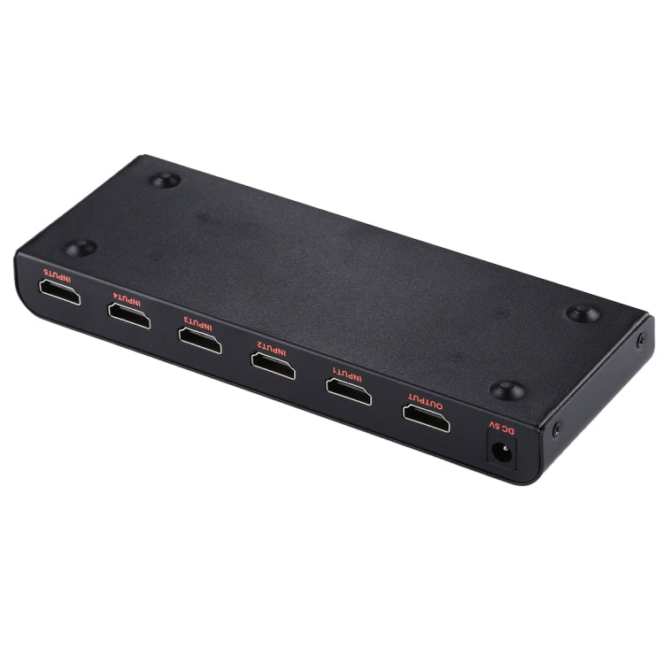 Switch HDMI 2.0 5X1 4K/60Hz con telecomando, spina europea, 5X1