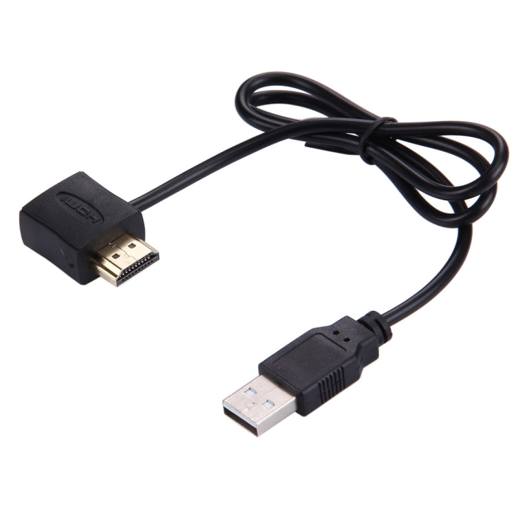 Cavo adattatore connettore HDMI femmina + HDMI maschio a USB 2.0 maschio da 50 cm, HDMI Female + Male