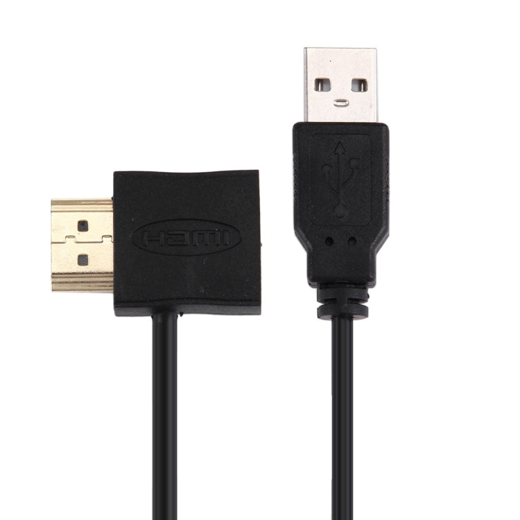 Cavo adattatore connettore HDMI femmina + HDMI maschio a USB 2.0 maschio da 50 cm, HDMI Female + Male