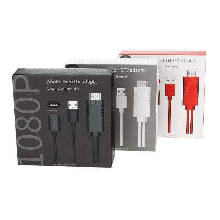 Cavo adattatore USB maschio + USB 2.0 femmina a HDMI da telefono a HDTV