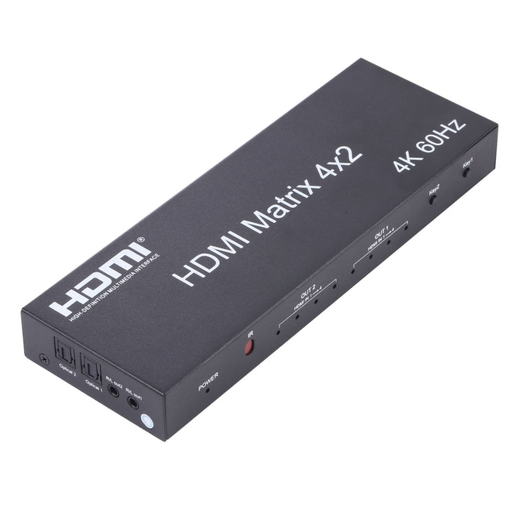 Switcher/splitter matrice HDMI 4x2 con telecomando, supporto ARC / MHL / 4Kx2K / 3D, 4 porte ingresso HDMI, 2 porte uscita HDMI, Support ARC / MHL / 4Kx2K / 3D