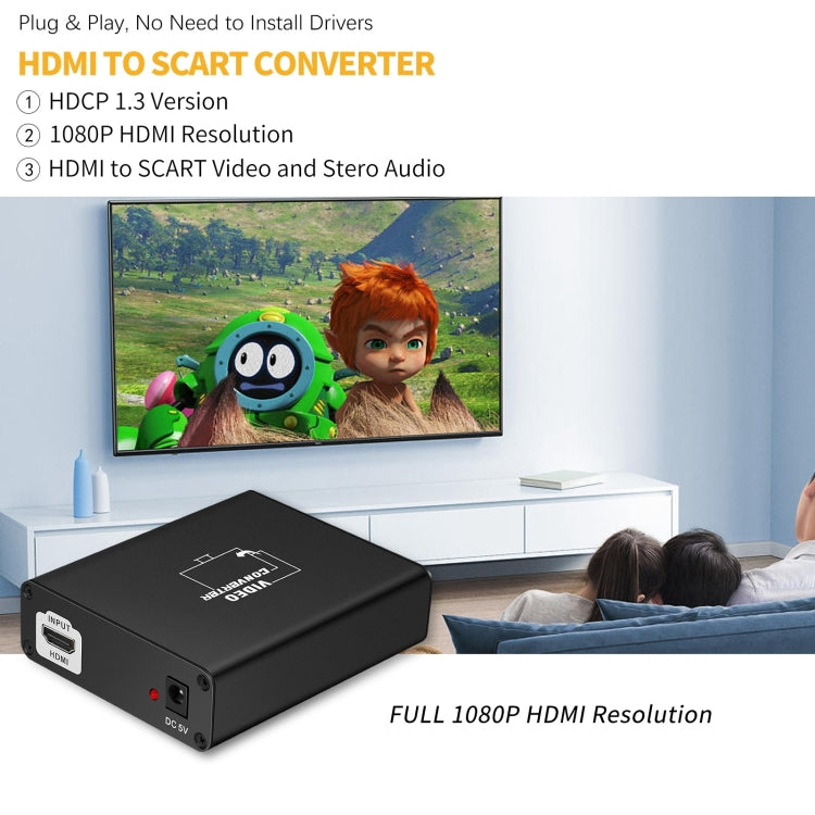 NEWKENG C8 Convertitore video da HDMI a SCART, C8 HDMI to SCART