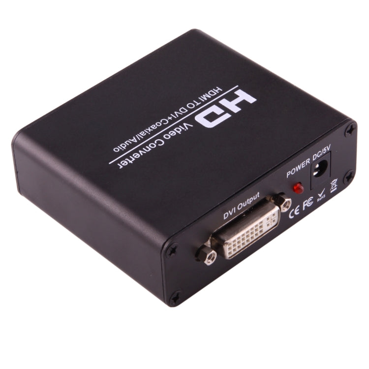 NEWKENG X5 HDMI a DVI con convertitore video con uscita coassiale audio da 3,5 mm, X5 HDMI to DVI with Audio