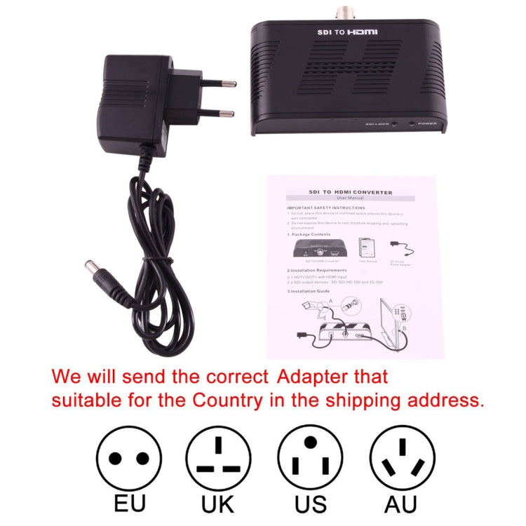 Convertitore video NEWKENG L008 SD-SDI / HD-SDI / 3G-SDI a HDMI, L008 SD-SDI / HD-SDI / 3G-SDI to HDMI