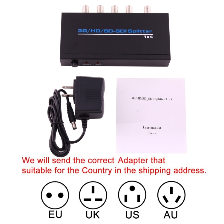 Adattatore video splitter NEWKENG S114 SDI / HD-SDI / 3G-SDI 1X4