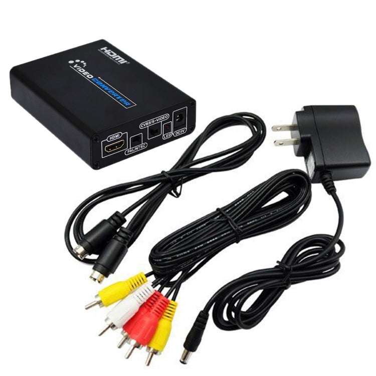 Convertitore da HDMI a composito / AV S-Video Adattatore convertitore video RCA CVBS/L/R, HDMI to AV + S-Video