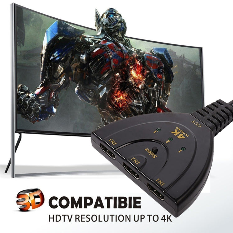 Adattatore per interruttore pigtail HDTV 4K x 2K con ingresso HDMI 3 in 1 Splitter HDMI, 1 in 3