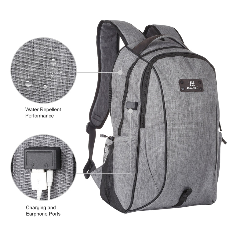 Zaino per laptop a doppia spalla in tela portatile HAWEEL