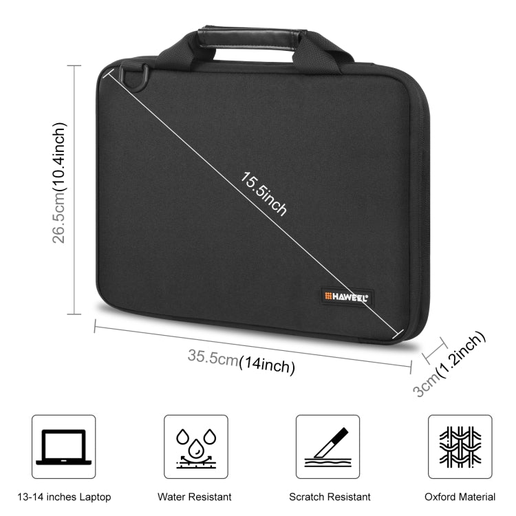 Borsa per laptop a tracolla con valigetta HAWEEL da 13,0 pollici-14,0 pollici per Macbook, Lenovo Thinkpad, ASUS, HP, 13.0 inch-14.0 inch