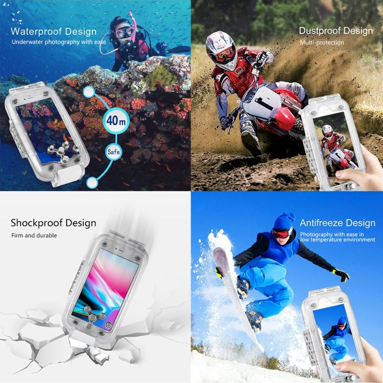 Custodia subacquea HAWEEL da 40 m/130 piedi per iPhone 7 e 8, custodia subacquea per riprese fotografiche e video, For iPhone 8 & 7, For iPhone 7 & 8, For 7(US Stock), For 8 & 7(US Stock)
