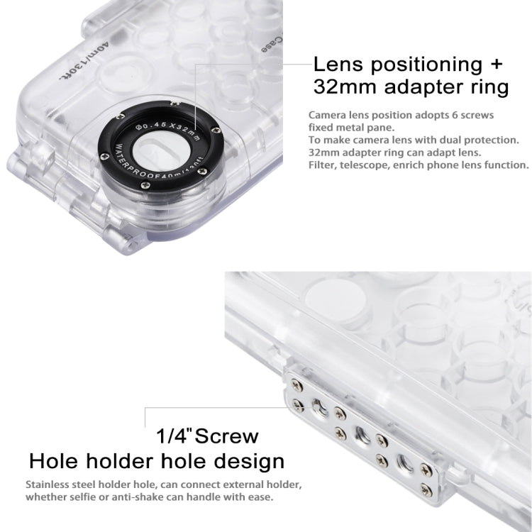 Custodia subacquea impermeabile HAWEEL da 40 m/130 piedi per iPhone 8 Plus e 7 Plus, custodia subacquea per scattare foto e video, For iPhone 7P & 8P, For 7P(US Stock)