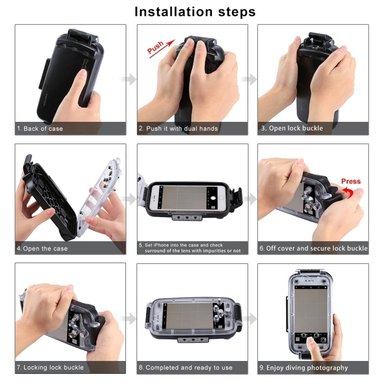 Custodia subacquea impermeabile HAWEEL da 40 m/130 piedi per iPhone 8 Plus e 7 Plus, custodia subacquea per scattare foto e video, For iPhone 7P & 8P, For 7P(US Stock)