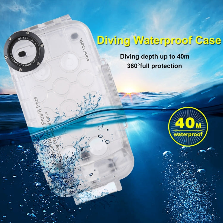Custodia subacquea impermeabile HAWEEL da 40 m/130 piedi per iPhone 8 Plus e 7 Plus, custodia subacquea per scattare foto e video, For iPhone 7P & 8P, For 7P(US Stock)