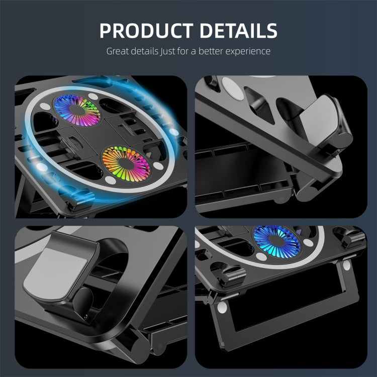 Supporto da scrivania per dispositivo di raffreddamento per laptop RGB HAWEEL Gaming
