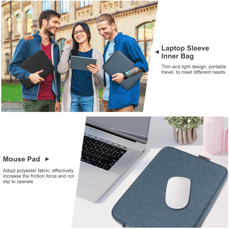 Borsa per valigetta con cerniera per custodia per laptop da 13 pollici HAWEEL per laptop da 12,5-13,5 pollici, For 12.5-13.5 inch Laptop