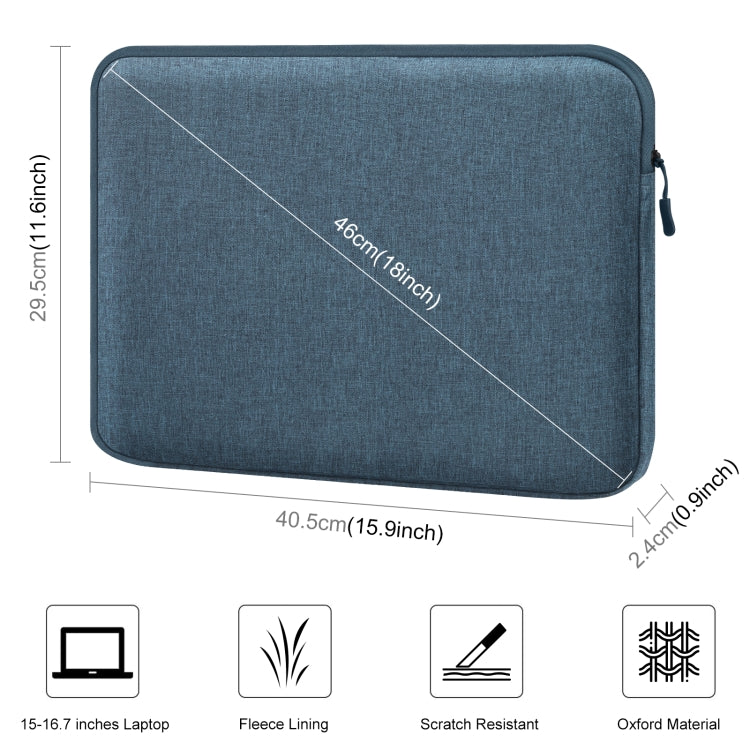 Borsa per valigetta con cerniera per custodia per laptop da 16 pollici HAWEEL per laptop da 15-16,7 pollici, For 15-16.7 inch Laptop