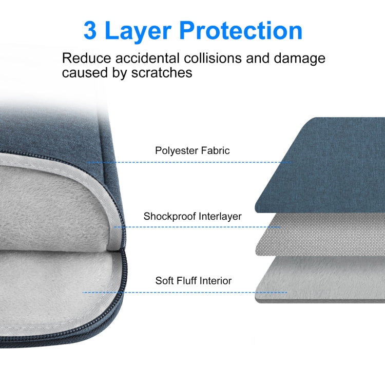 Borsa per valigetta con cerniera per custodia per laptop da 16 pollici HAWEEL per laptop da 15-16,7 pollici, For 15-16.7 inch Laptop