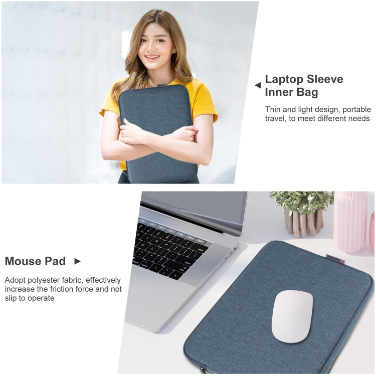 Borsa per valigetta con cerniera per custodia per laptop da 16 pollici HAWEEL per laptop da 15-16,7 pollici, For 15-16.7 inch Laptop