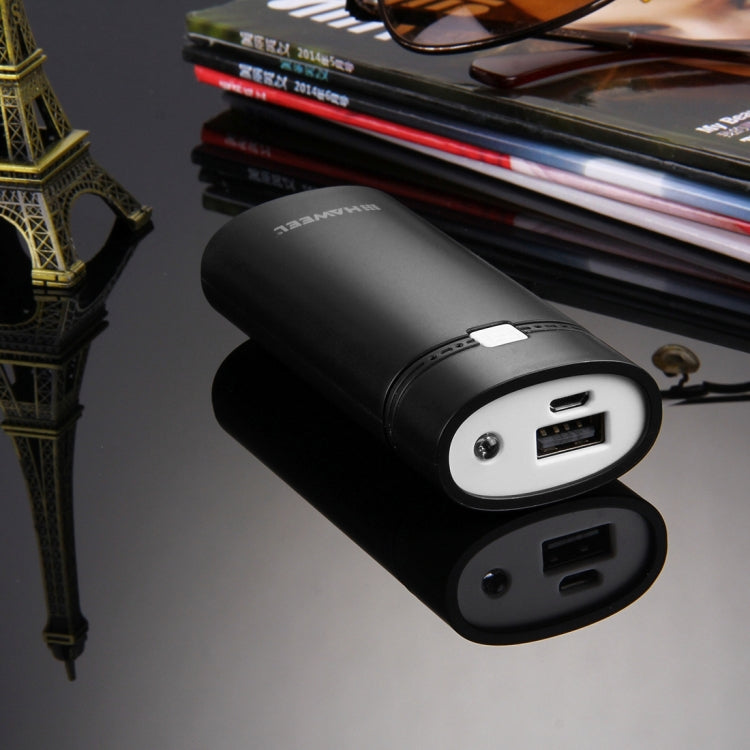 HAWEEL DIY 2x 18650 Batteria (non inclusa) 5600mAh Power Bank Shell Box con uscita USB e indicatore, DIY 2 Batteries(Black), DIY 2 Batteries(White)
