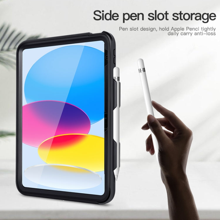 Per iPad 10a generazione 10.9 2022 360 Custodia per tablet antiurto per tutto il corpo con impugnatura, supporto e slot per penna