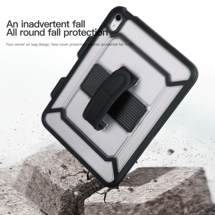 Per iPad 10a generazione 10.9 2022 360 Custodia per tablet antiurto per tutto il corpo con impugnatura, supporto e slot per penna
