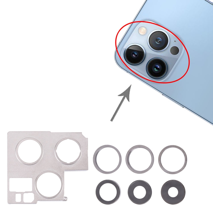 Copriobiettivo della fotocamera con staffa di fissaggio per iPhone 13 Pro Max (grafite), For iPhone 13 Pro Max, For iPhone 13 Pro Max(Sierra Blue), For iPhone 13 Pro Max(Green)