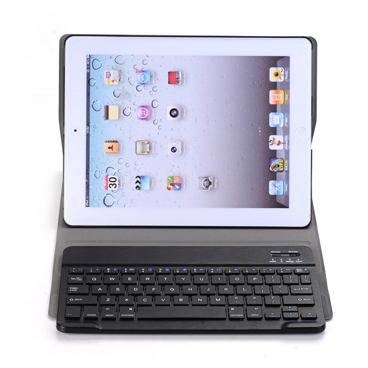 A02 per iPad 4/3/2 Custodia universale per tablet con flip orizzontale in ABS ultrasottile + tastiera Bluetooth