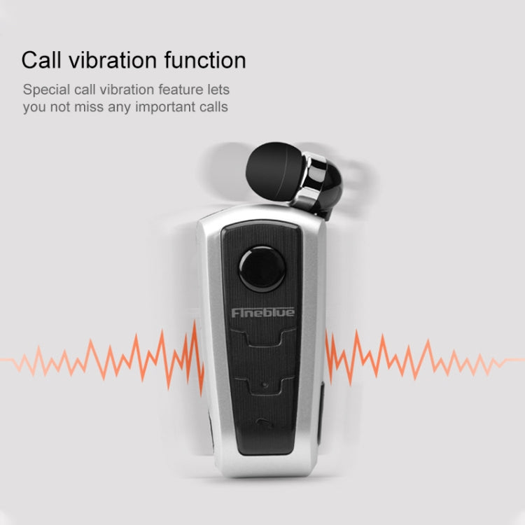 Fineblue F910 CSR4.1 Cavo retrattile Chiamante con vibrazione Promemoria Auricolare Bluetooth antifurto