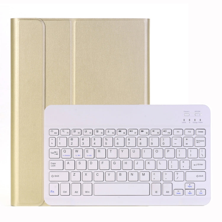 A102 Per iPad Custodia tablet in pelle ultrasottile staccabile con tastiera Bluetooth da 10,2 pollici con funzione di supporto, Black, Dark Blue, Gold, Rose Gold
