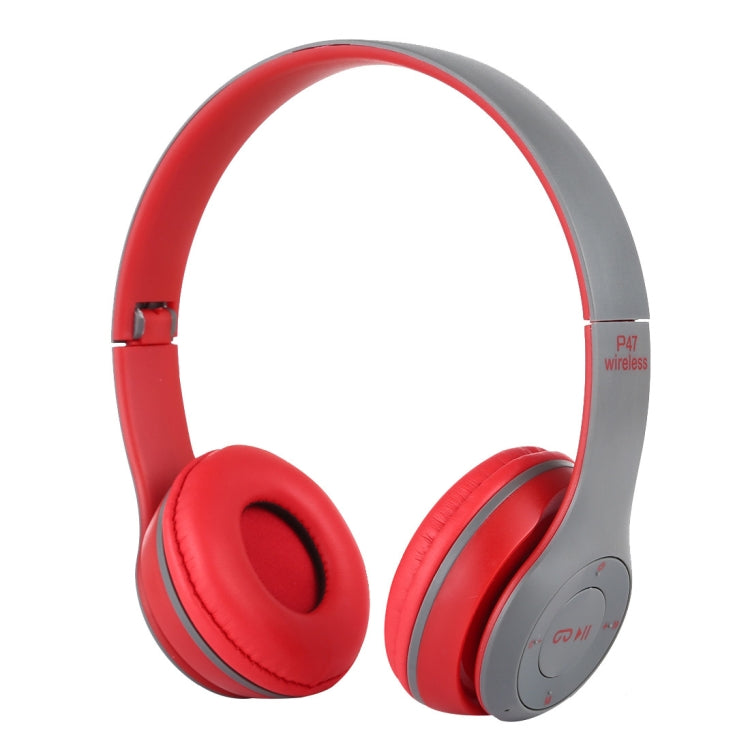Cuffie Bluetooth wireless pieghevoli P47 con jack audio da 3,5 mm, supporto MP3 / FM / chiamata, P47 Black, P47 Blue, P47 Red, P47 White, P47 Green