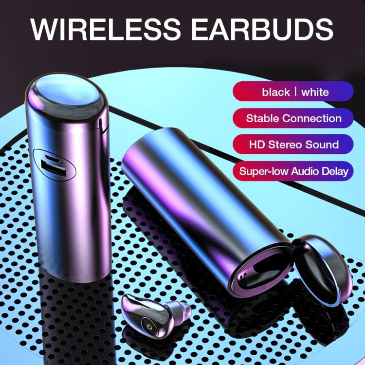Auricolari wireless V21 Mini Single Ear Stereo Bluetooth V5.0 con scatola di ricarica