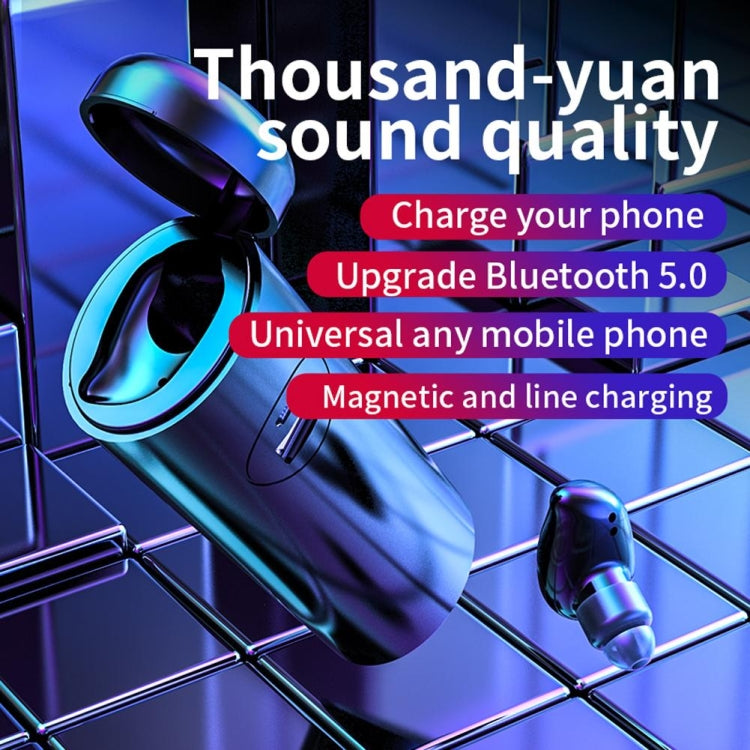 Auricolari wireless V21 Mini Single Ear Stereo Bluetooth V5.0 con scatola di ricarica