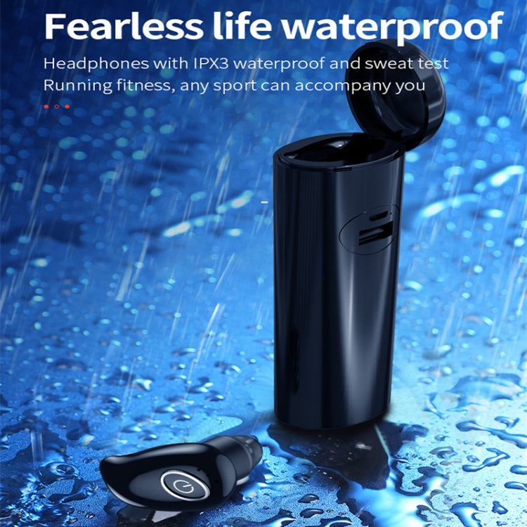 Auricolari wireless V21 Mini Single Ear Stereo Bluetooth V5.0 con scatola di ricarica