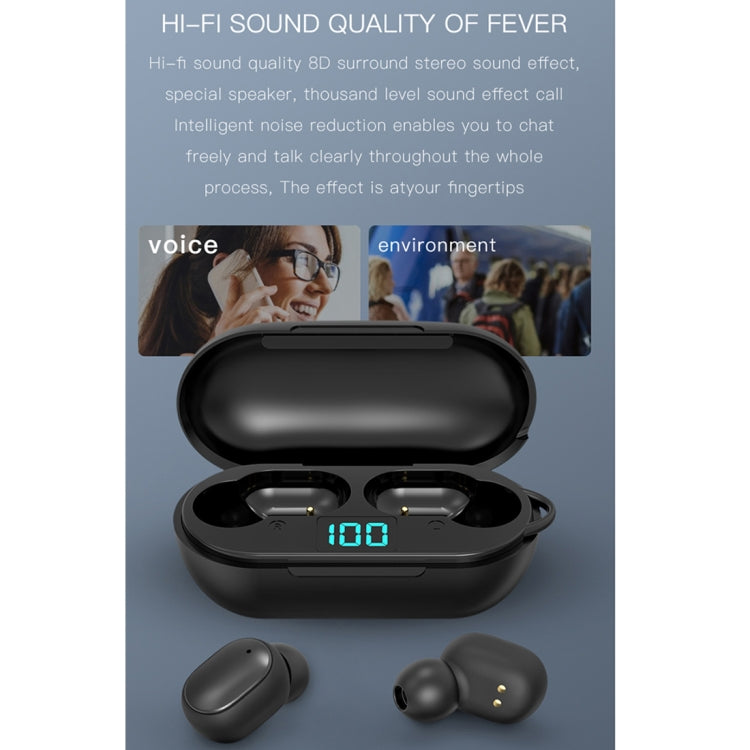 Auricolare Bluetooth wireless H6 TWS Bluetooth 5.0 con display digitale e scatola di ricarica, supporto per chiamate Siri e HD