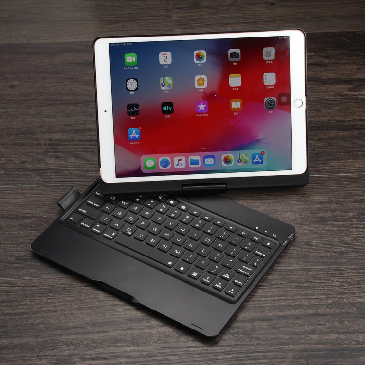 F102AS Per iPad 10.2 pollici Custodia tablet in pelle girevole colorata retroilluminata con tastiera Bluetooth con funzione slot per penna