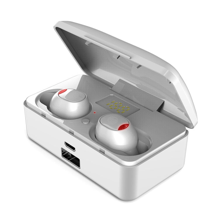 Auricolare Bluetooth wireless G10 TWS Bluetooth 5.0 con scatola di ricarica, supporto display digitale e chiamate HD e Power Bank, G10