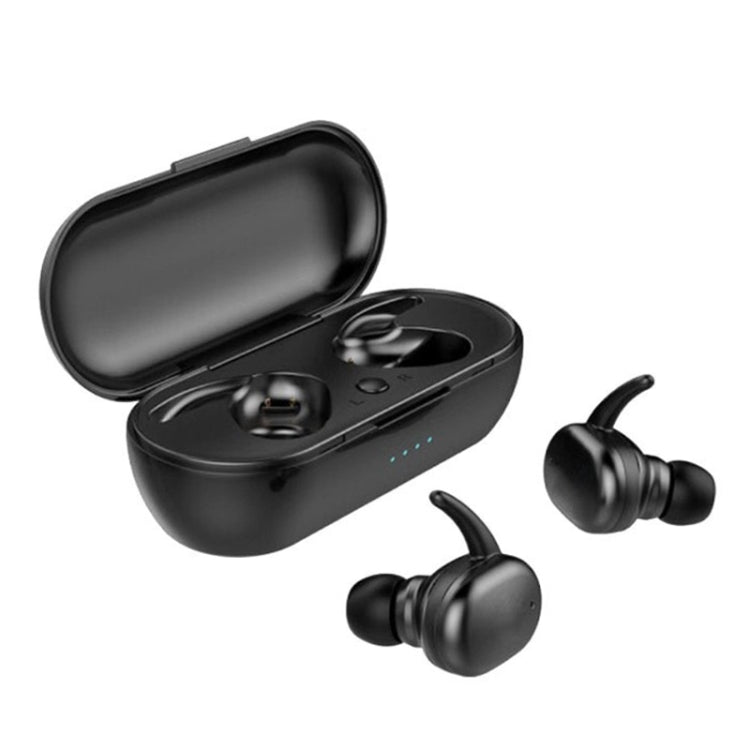 TWS-4 IPX5 Impermeabile Bluetooth 5.0 Touch Auricolare Bluetooth wireless con scatola di ricarica, supporto chiamate HD e istruzioni vocali, TWS-4