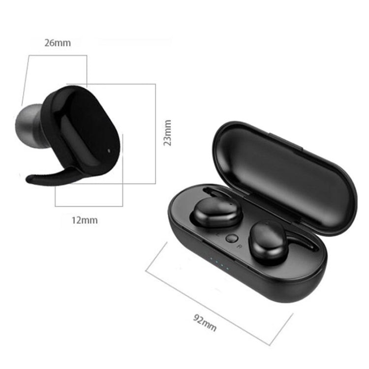 TWS-4 IPX5 Impermeabile Bluetooth 5.0 Touch Auricolare Bluetooth wireless con scatola di ricarica, supporto chiamate HD e istruzioni vocali, TWS-4
