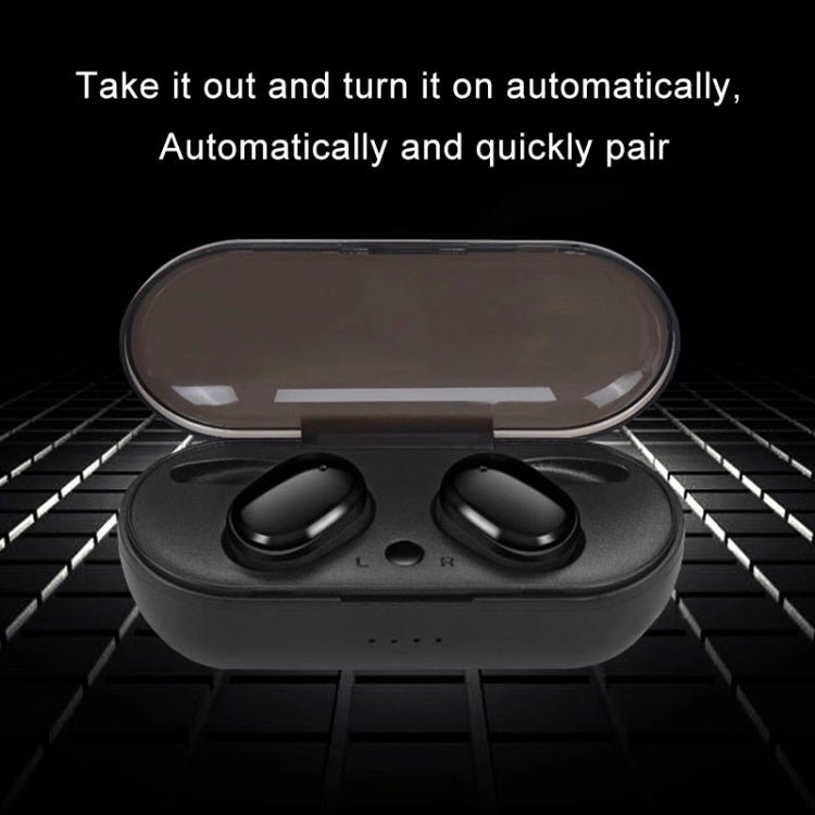 TWS-4 IPX5 Impermeabile Bluetooth 5.0 Touch Auricolare Bluetooth wireless con scatola di ricarica, supporto chiamate HD e istruzioni vocali, TWS-4